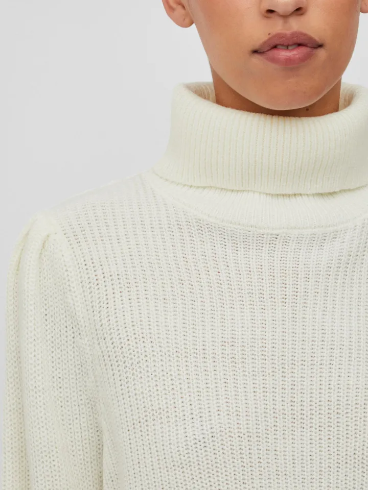 vilou_rollneck_jumper_whi_2.webp Vila Jumpers & Cardigans<VILOU ROLLNECK JUMPER (WHITE ALYSSUM)