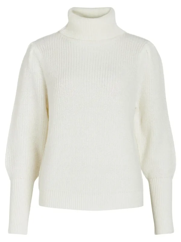 Vila Jumpers & Cardigans<VILOU ROLLNECK JUMPER (WHITE ALYSSUM)