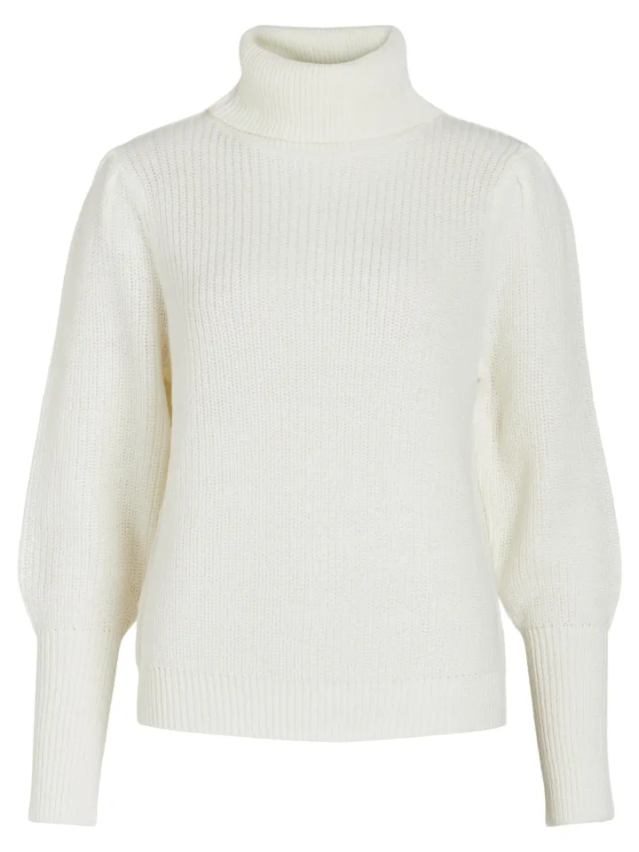 vilou_rollneck_jumper_whi_4.webp Vila Jumpers & Cardigans<VILOU ROLLNECK JUMPER (WHITE ALYSSUM)
