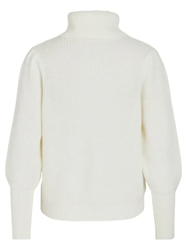 Vila Jumpers & Cardigans<VILOU ROLLNECK JUMPER (WHITE ALYSSUM)