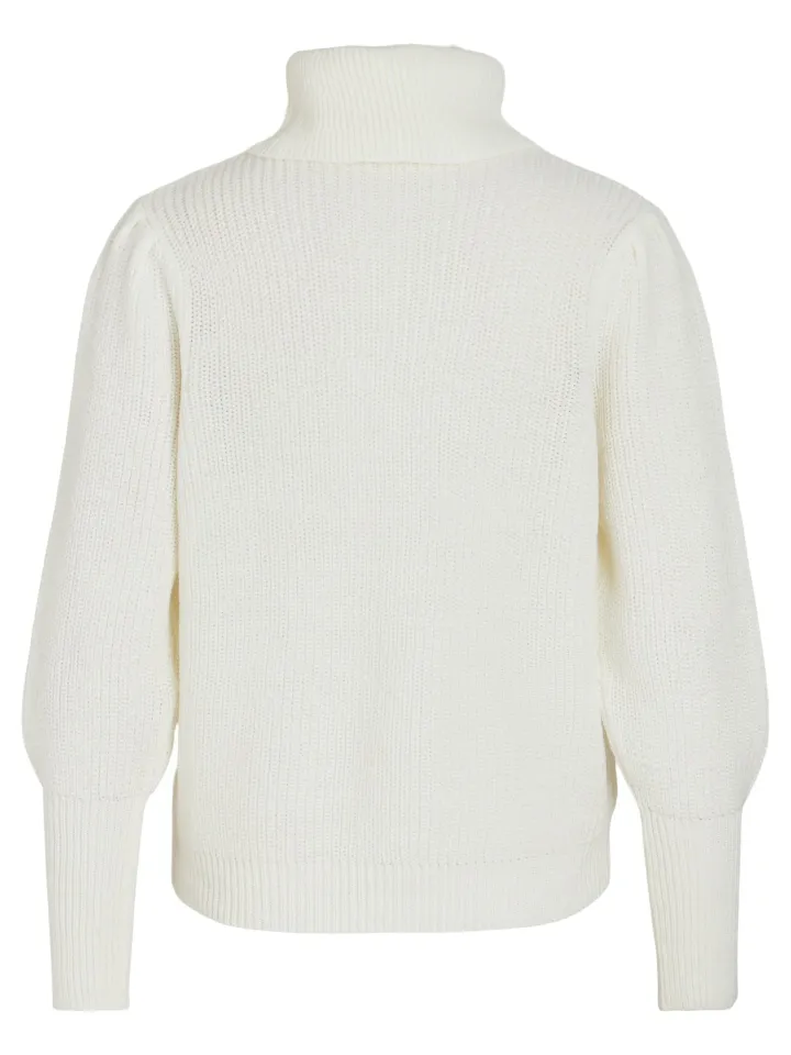 vilou_rollneck_jumper_whi_5.webp Vila Jumpers & Cardigans<VILOU ROLLNECK JUMPER (WHITE ALYSSUM)