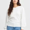Ichi Jumpers & Cardigans<Virelle Boatneck Jumper (Cloud Dancer)