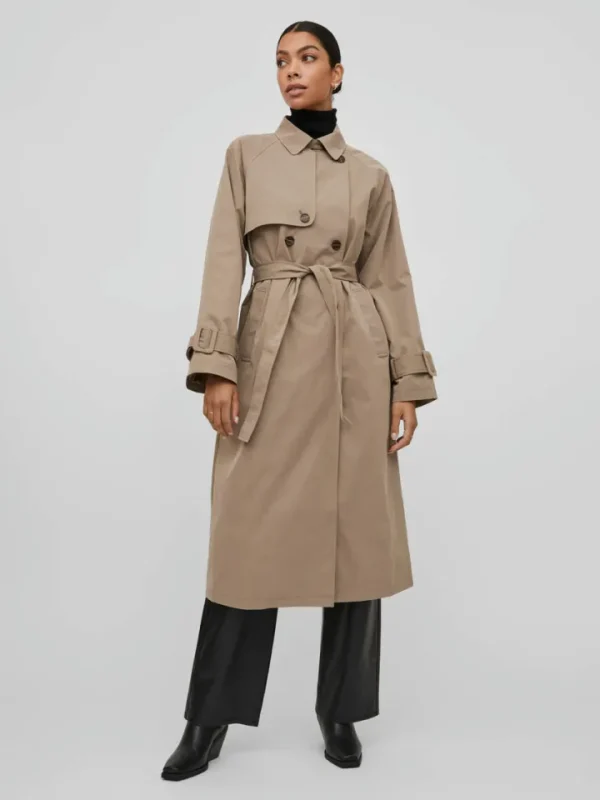 Vila Rouge Coats<VIVIANNA TRENCHCOAT (WALNUT)