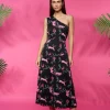 Minueto Occasionwear | Dresses<Vuelo One Shoulder Dress (/Pink)