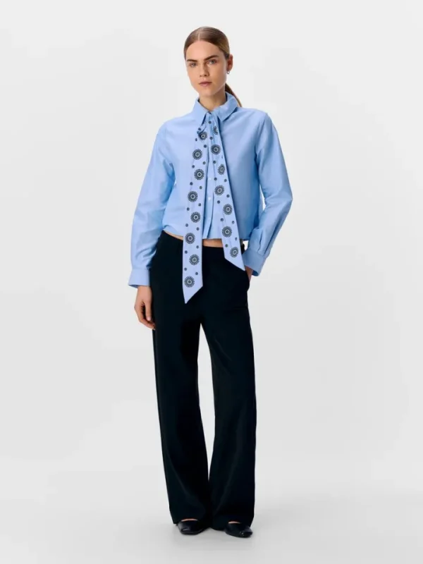 Object Shirts & Blouses<Zane Bow Shirt (Cornflower )