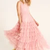 GoaGoa Occasionwear<ZARTEGE MIDI DRESS (ANTIQUE PINK)