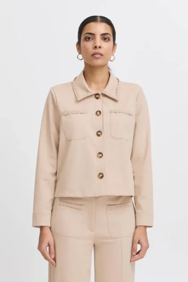 Ichi Jackets | Coats<Zena Jacket (Doeskin)