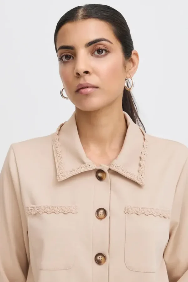 Ichi Jackets | Coats<Zena Jacket (Doeskin)
